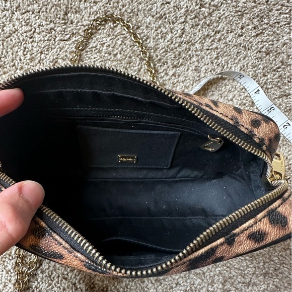 Dolce and Gabbana Beige Leopard Print Coated Canvas Crossbody Bag - Picture 11 of 12